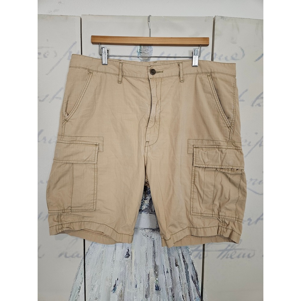 Levis‎ Mens Tan Ripstop Cotton Cargo Shorts Beige Size 38